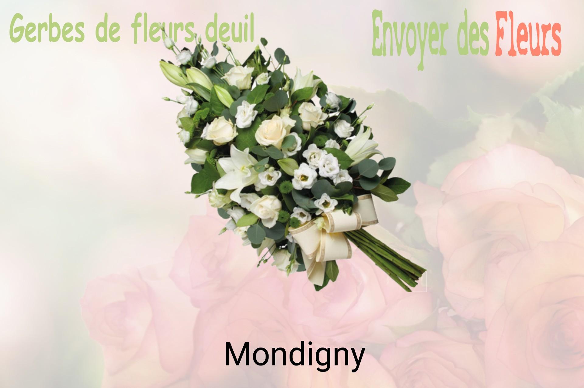 Gerbe de fleurs de deuil livrée à Mondigny